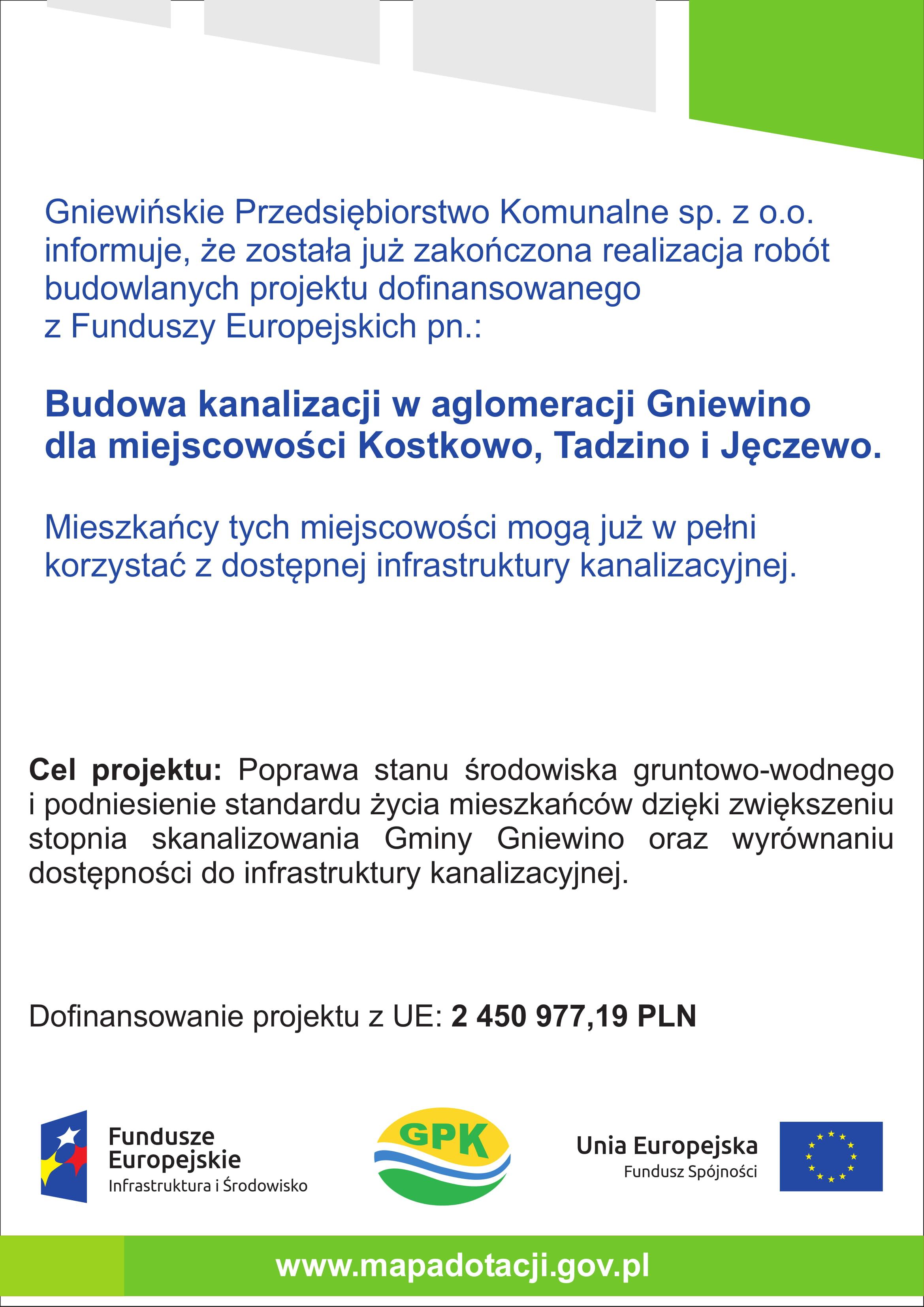 plakat Zakończenie robót budowlanych